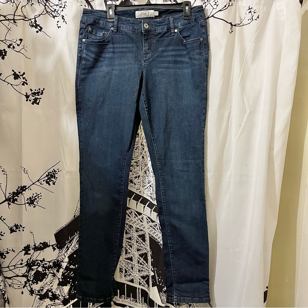 Torrid Straight Leg Jeans Classic Denim Super Dark Wash 10 Tall